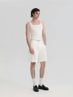 Square Neck Ribbed Knit Waist-Cinching Vest 5