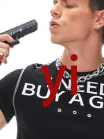 Stainless Steel Skull Layered Chain Necklace 2