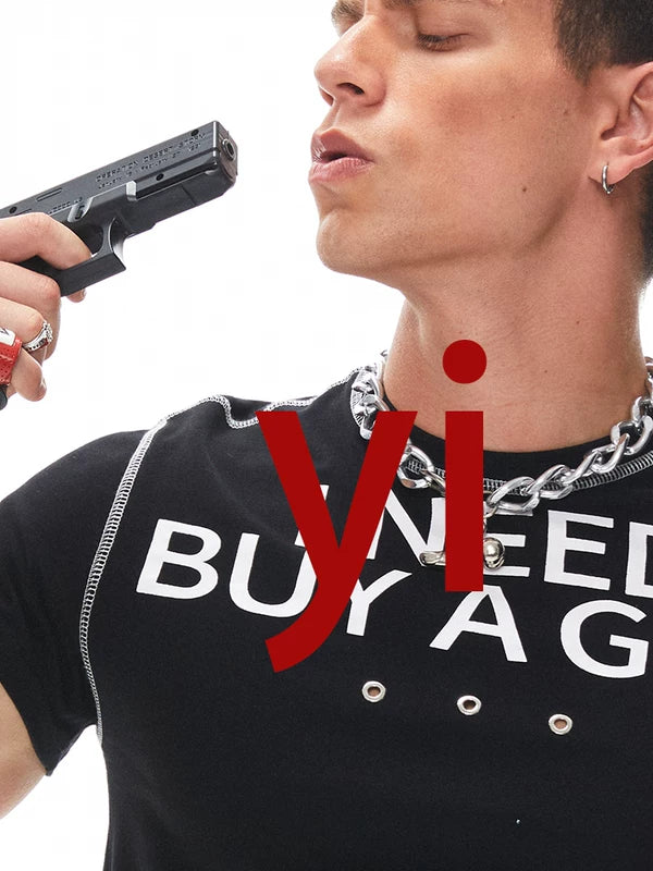 Stainless Steel Skull Layered Chain Necklace 2