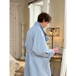 Stand Collar Belted Long Down Coat 5
