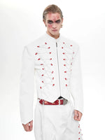Stand Collar Drawstring Short Jacket 2