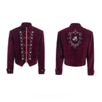 5738199917391,5738199917393,5738199917395, Stand Collar Embellished Loose Fit Jacket