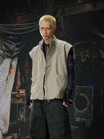 Stand Collar Loose-Fit Utility Vest 2