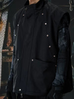 Stand Collar Loose-Fit Utility Vest 3