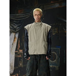 6197493142670,6197493142671,6197493142672, Stand Collar Loose-Fit Utility Vest
