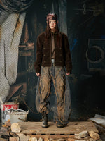 Stand Collar Metal Zip Workwear Jacket 5