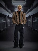 Stand Collar Quilted Patchwork Jacket 4