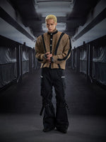 Stand Collar Quilted Patchwork Jacket 5