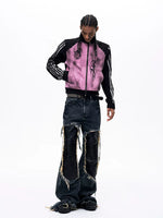 Stand Collar Slim Fit Graphic Jacket 4