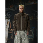 6031809604097,6031809604098,6031809604099,6031809604100, Stand Collar Zip Front Workwear Jacket