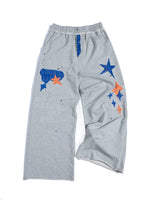 Star Appliqué Wide Leg Sweatpants 1
