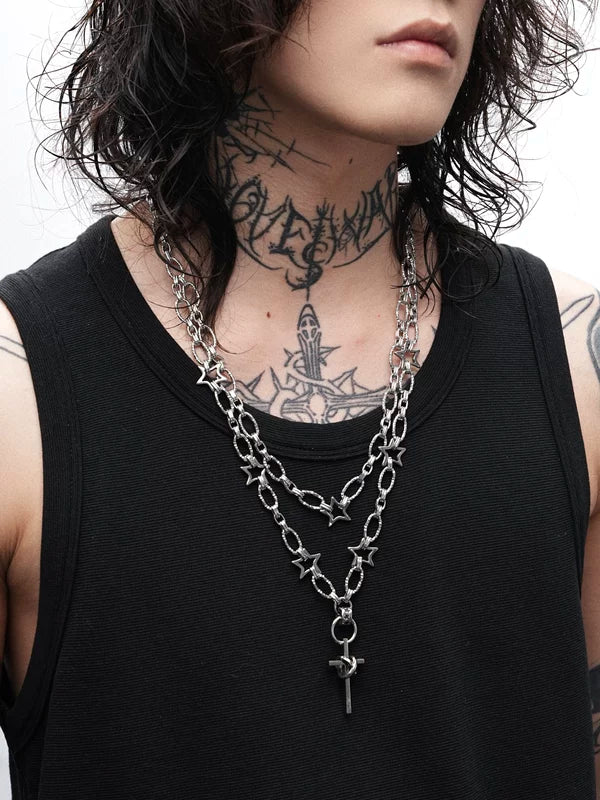 Star Cross Pendant Necklace 3