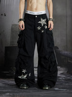 Star Embroidered Cargo Pants 1