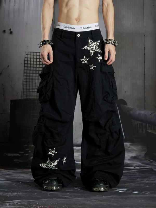 Star Embroidered Cargo Pants 1