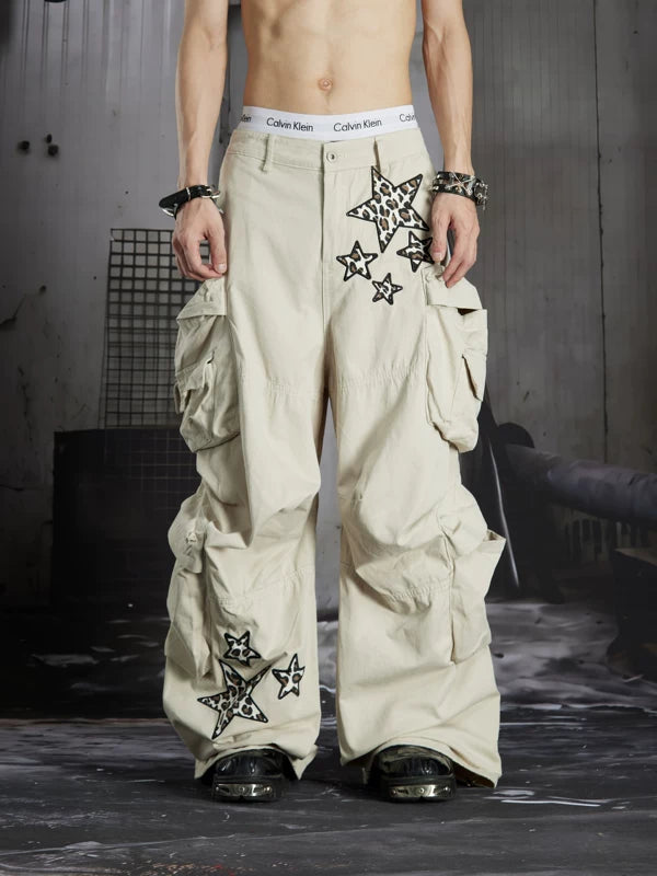 Star Embroidered Cargo Pants 2