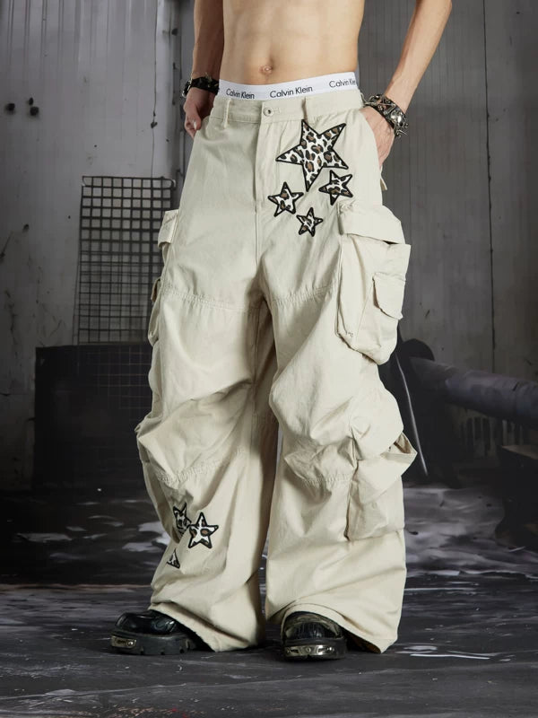 Star Embroidered Cargo Pants 3