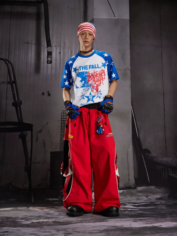 Star Print Raglan Sleeve T-Shirt 4
