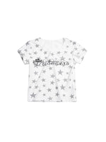 Star Print Rhinestone Short-Sleeve Crop Top 5