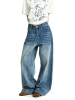 Star Print Wide Leg Baggy Jeans Pants 3