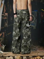 Star Print Wide Leg Cargo Pants 2