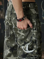 Star Print Wide Leg Cargo Pants 3
