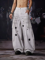Star Print Wide-Leg Jeans 5