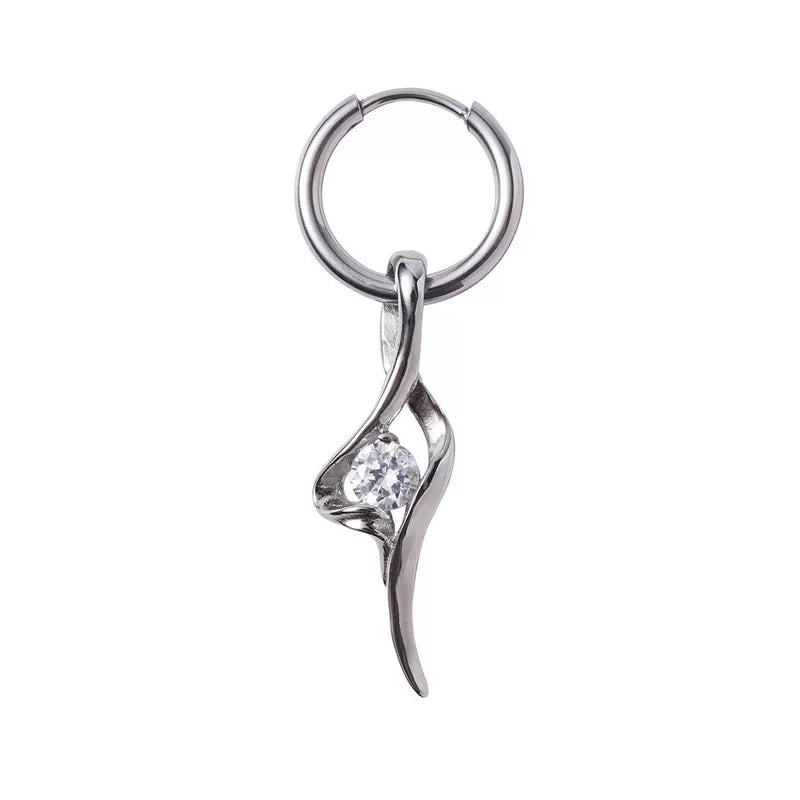 6056613388803, Starry Diamond Hoop Earrings