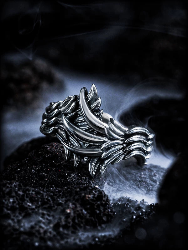 Sterling Silver Angel Wing Ring 1