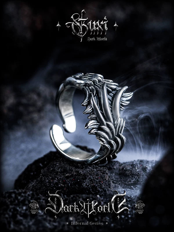 Sterling Silver Angel Wing Ring 2
