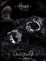 Sterling Silver Cross Hoop Earrings 3
