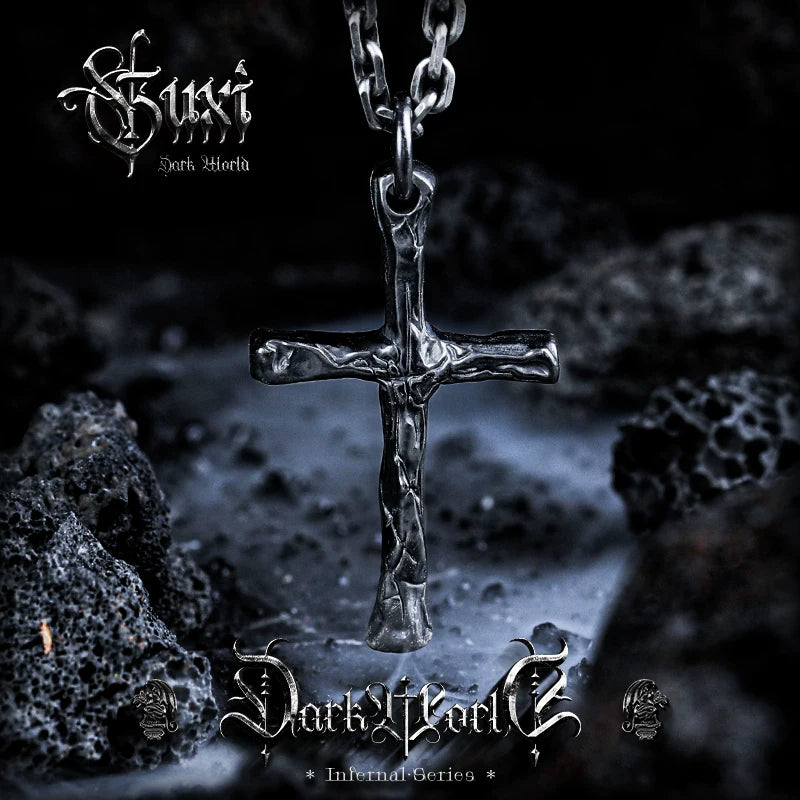 4937889037031, Sterling Silver Cross Pendant Necklace