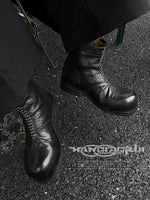 Stitched Leather Ankle Boots 1