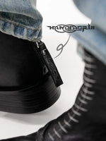 Stitched Leather Ankle Boots 2