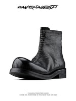 Stitched Leather Ankle Boots 5