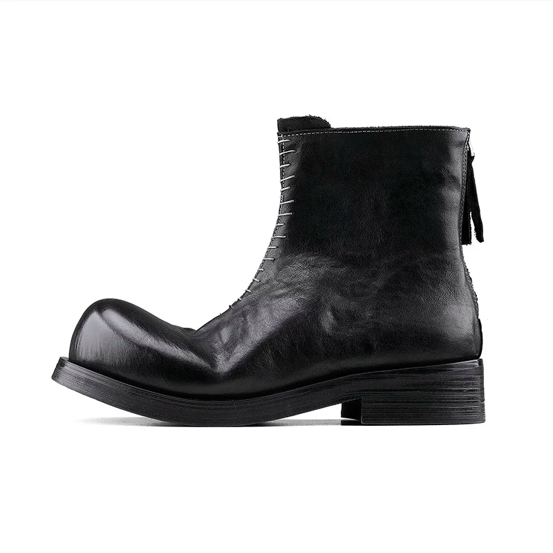 alt_id_3612705182, Stitched Leather Ankle Boots