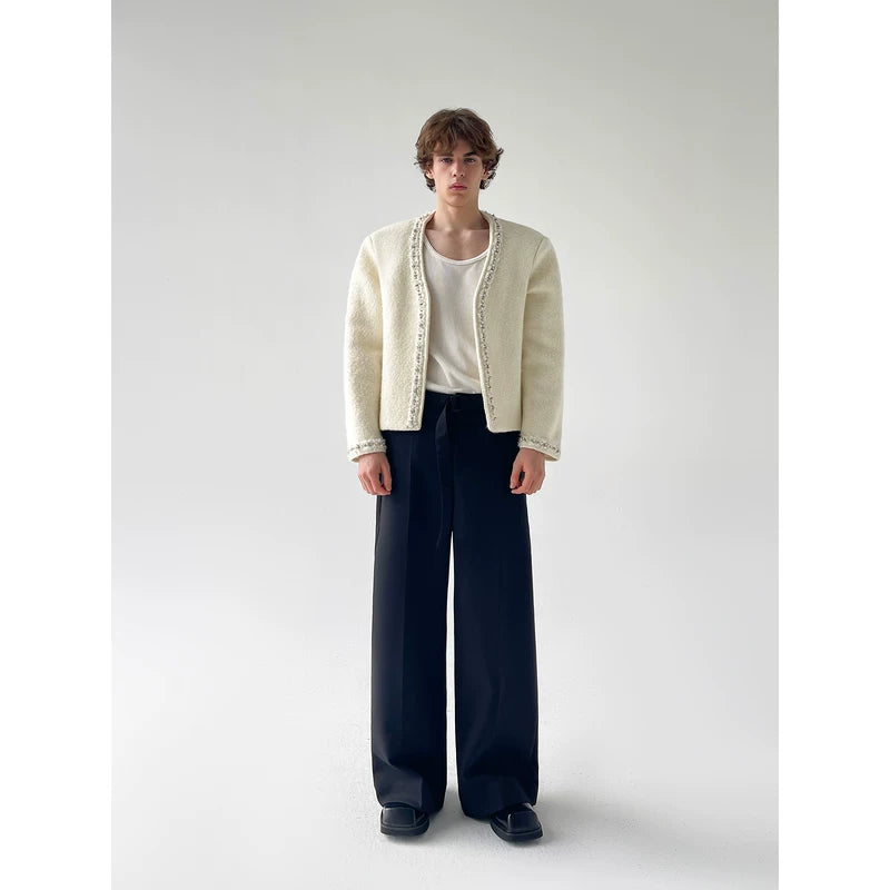 Straight-Leg Wide-Leg Pants with Belt 4