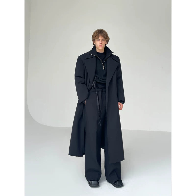 Straight-Leg Wide-Leg Pants with Belt 5