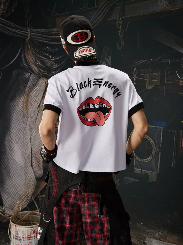 Street Style Graphic Cotton Short-Sleeve T-Shirt 3