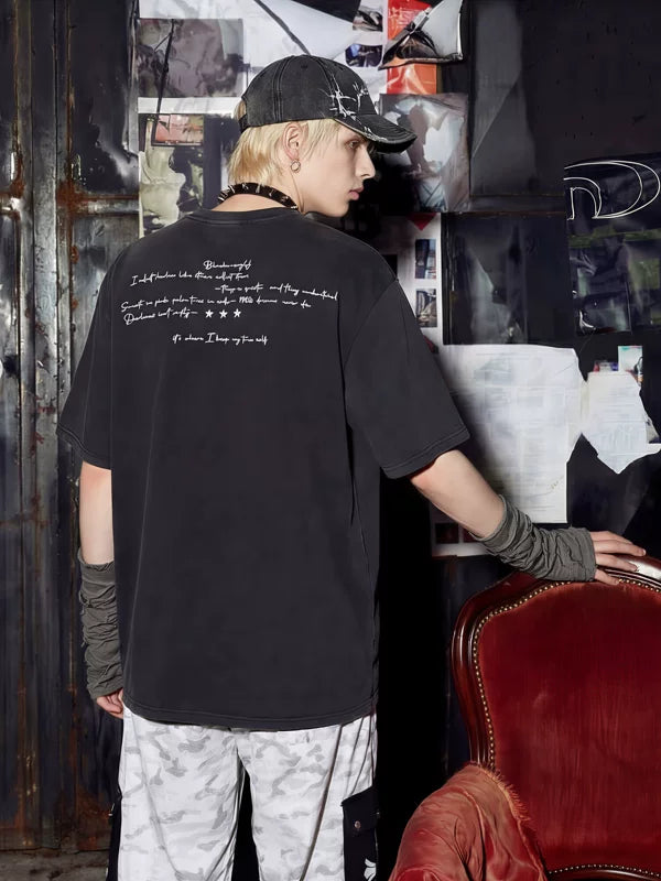 Street Style Graphic Print Cotton T-Shirt 3