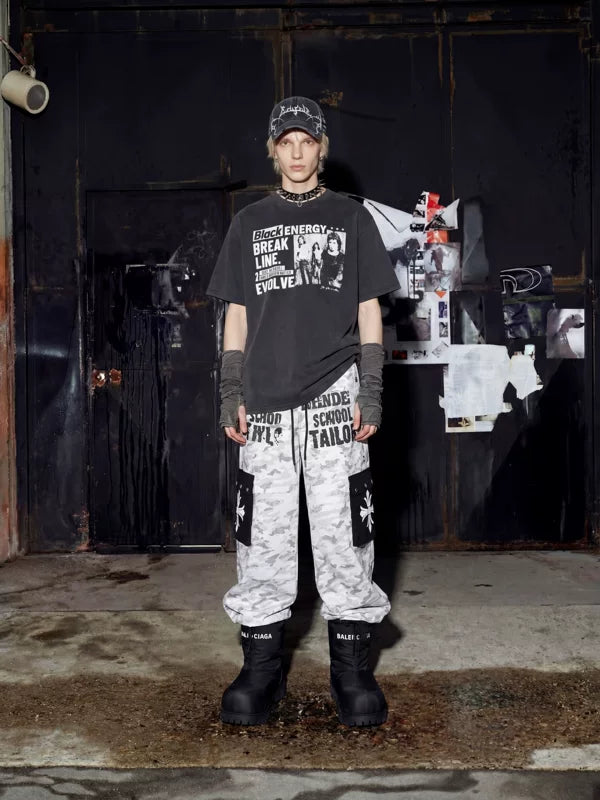 Street Style Graphic Print Cotton T-Shirt 4