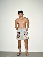 Street Style Patterned Letter Sports Shorts 1