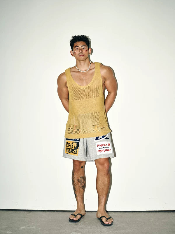 Street Style Patterned Letter Sports Shorts 2