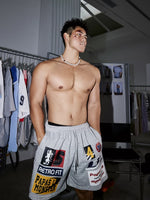 Street Style Patterned Letter Sports Shorts 5