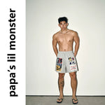 6096289845519,6096289845520,6096289845521, Street Style Patterned Letter Sports Shorts