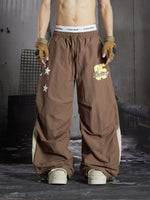 Street Style Printed Parachute Pants 2