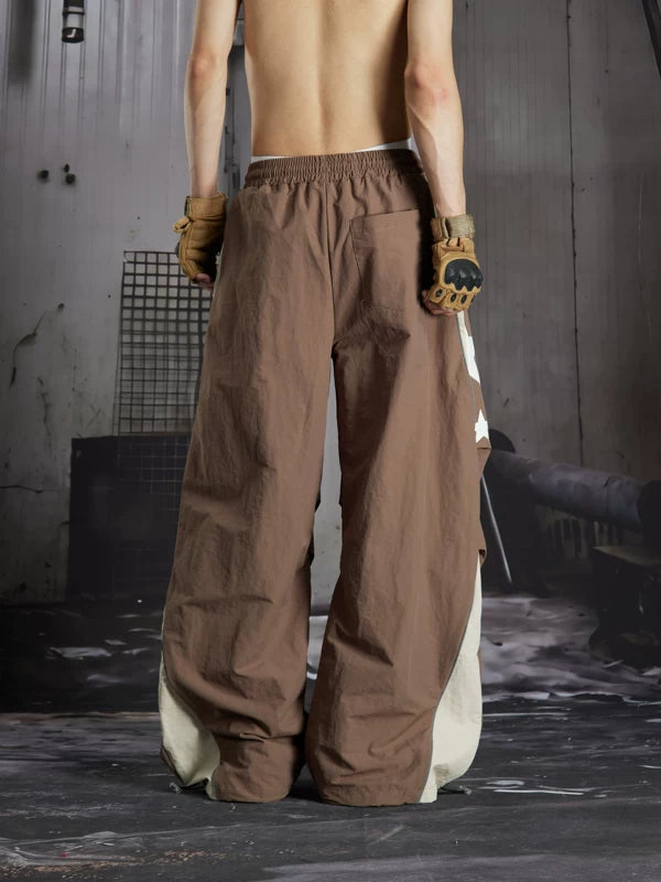 Street Style Printed Parachute Pants 3