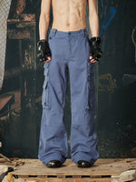 Street Style Slim Fit Flared Cargo Pants 1