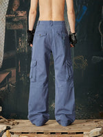Street Style Slim Fit Flared Cargo Pants 4