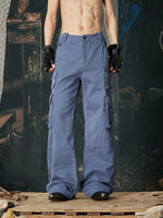 Street Style Slim Fit Flared Cargo Pants 5