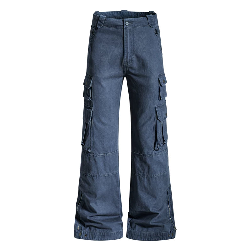 6197204570005,6197204570006,6197204570007,6197204570008,6197204570009, Street Style Slim Fit Flared Cargo Pants